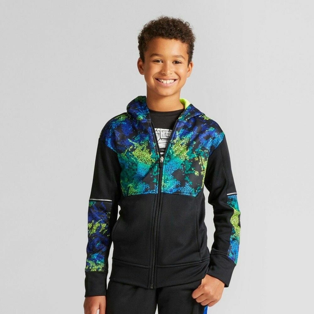 Boys Printed Camo Zip Sweatshirt C9 Champi…